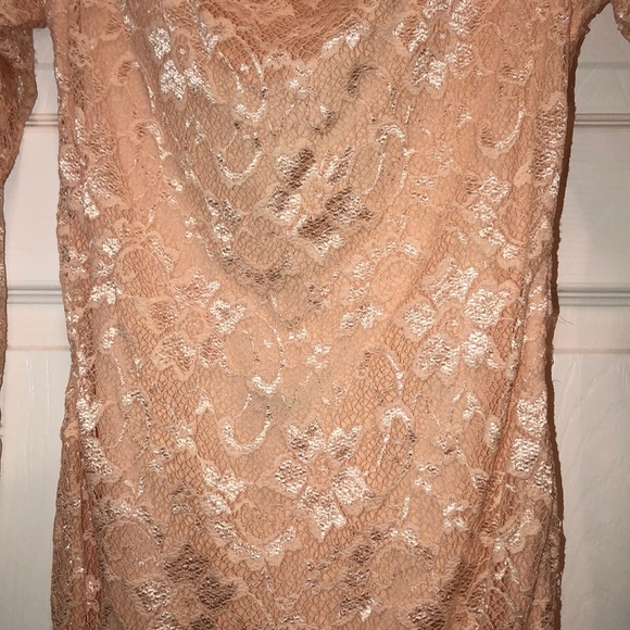 Arden B light pink body con lace dress - Picture 2 of 3